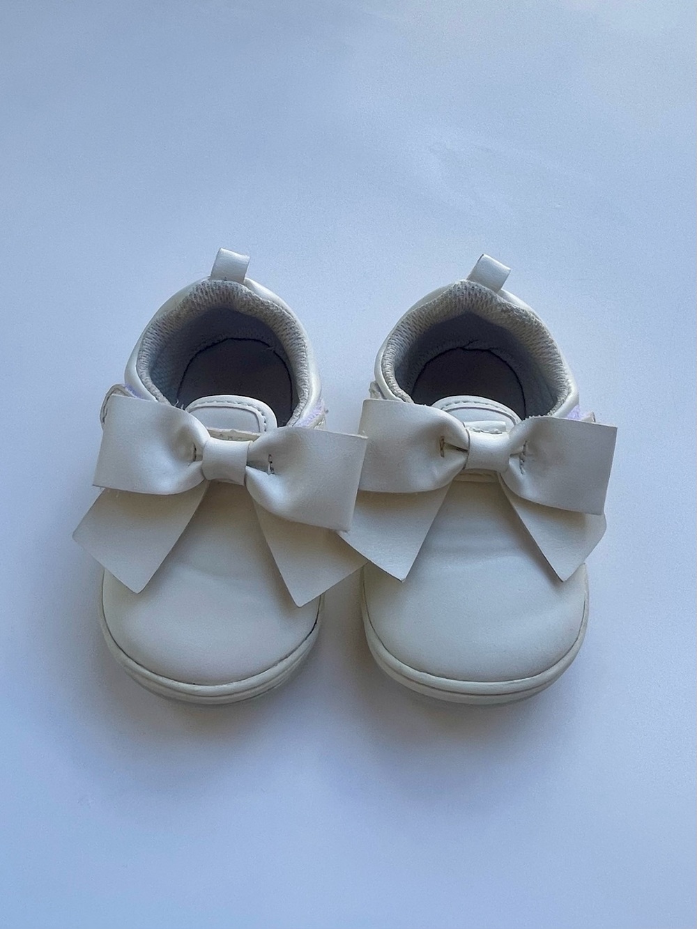 Stride Rite Baby/Toddler Mary Jane White Bow Slip-On Shoes